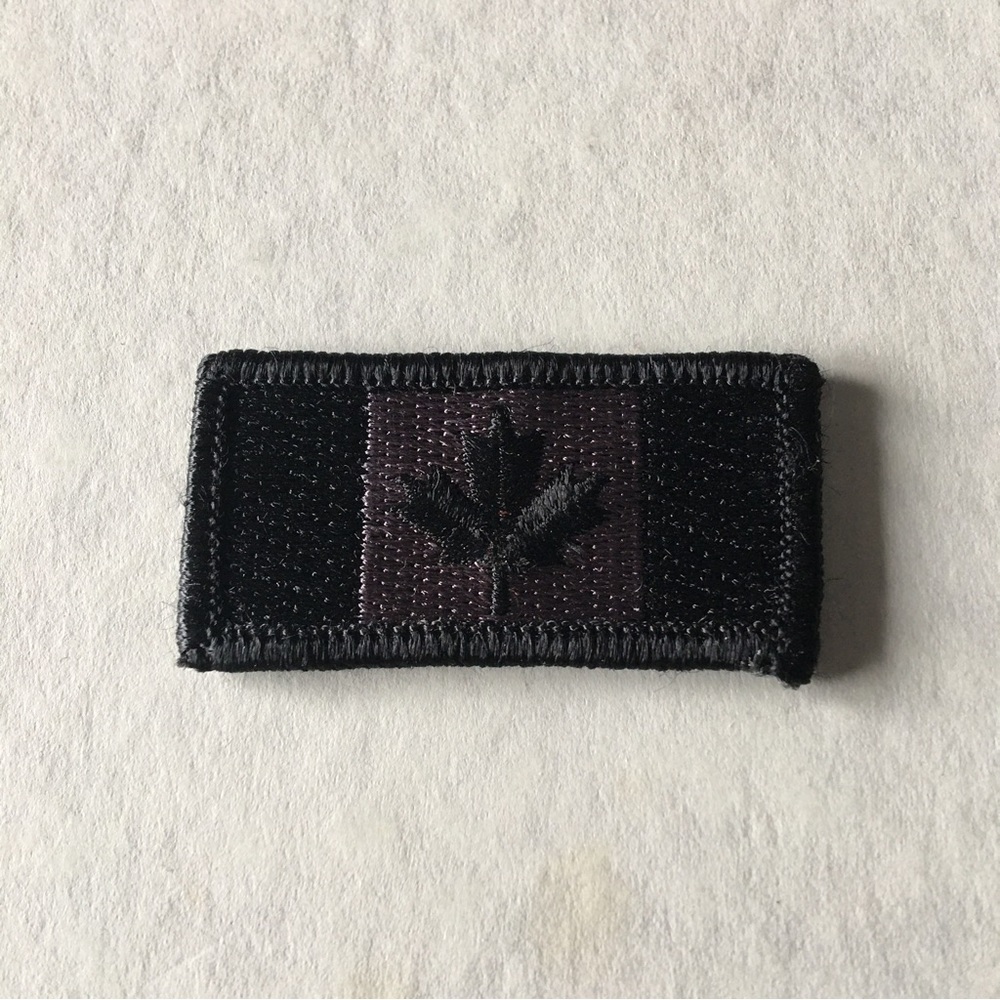 CANADA FLAG PATCH (BLACK) 2” x 1”
